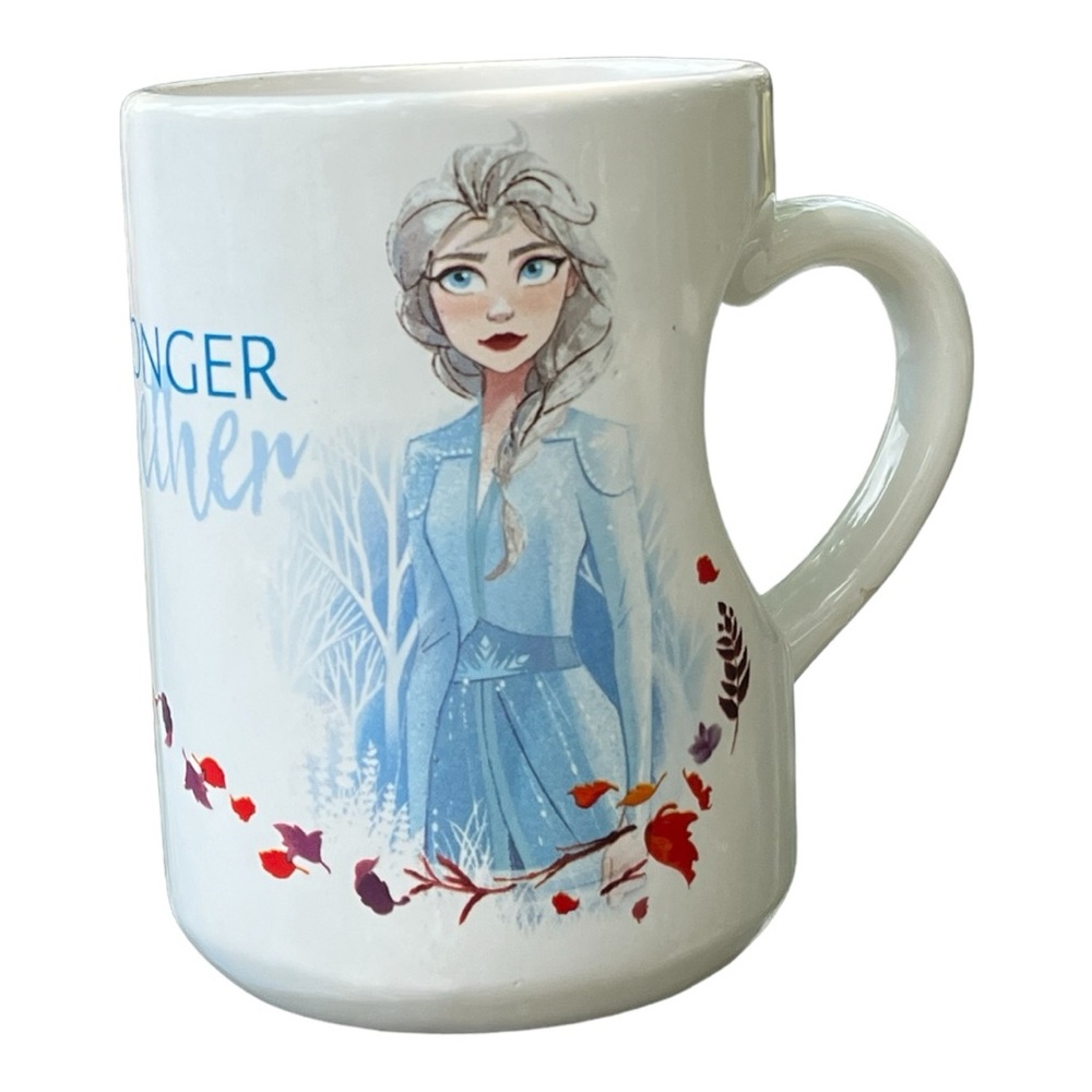 Frozen 2 Coffee Mug, "stronger Together," Heart Cutout Handle Zak